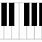 Blank Piano Keys