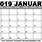 Blank Printable Calendar January 2019