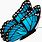 Blue Butterfly Flying Clip Art