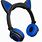 Blue Cat Ear Headphones