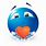 Blue Face Emoji Heart