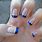 Blue French Nail Designs