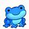 Blue Frog Clip Art