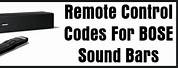 Bose Solo 15 Universal Remote Codes