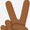 Brown Peace Sign Emoji