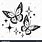 Butterfly Outline Art Tattoo