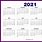 Calendar for 2021 Printable
