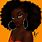 Cartoon Afro Girl Art