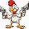 Cartoon Chicken with Gun