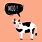 Cartoon Cow Saying Moo