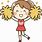 Cartoon Girl Cheering