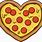 Cartoon Heart Shaped Pizza