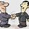 Cartoon Men Shaking Hands