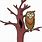 Cartoon Owl in Tree