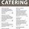 Catering Food List