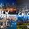 Chicago vs New York Skyline