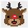 Christmas Pixel Art Reindeer