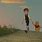 Christopher Robin and Pooh Walking