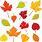 Colored Fall Leaves Template