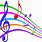 Colored Musical Notes