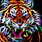 Colorful Neon Tiger