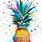 Colorful Pineapple Art