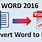 Convert Word to PDF for Free