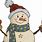 Country Style Snowman Clip Art
