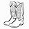 Cowboy Boot Print Clip Art