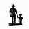 Cowboy Father and Son Silhouettes