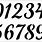 Cursive Number Stencils