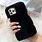 Cute Black Phone Case with Red