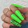 Cute Neon Green Nails