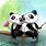 Cute Panda Couple Wallpaper
