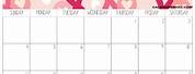 Cute Printable Calendar February 2018