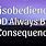 Disobedience to God