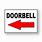 Doorbell Sign with Arrow
