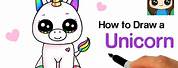 Draw so Cute Unicorn to Color