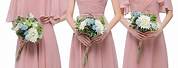 Dusty Pink Bridesmaid Dresses with Sleeves