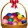 Easter Basket with Eggs Clip Art