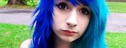 Emo Girl with Light Blue Hair