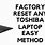 Factory Reset Toshiba Laptop
