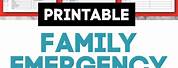 Family Emergency Binder Free Printables