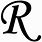 Fancy Letter R Stencil