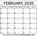 February 2030 Calendar