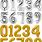 Foil Number Balloon PNG