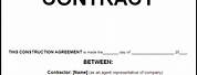 Free Construction Contract Template Word