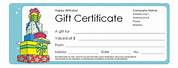 Free Printable Gift Certificate Coupons