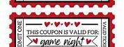 Free Printable Love Coupons for Him Template