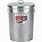 Galvanized Metal Trash Can with Lid